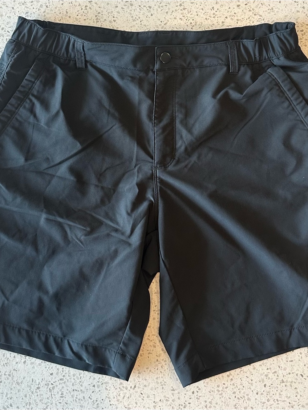 Mondetta Black Flat-Front Performance Shorts